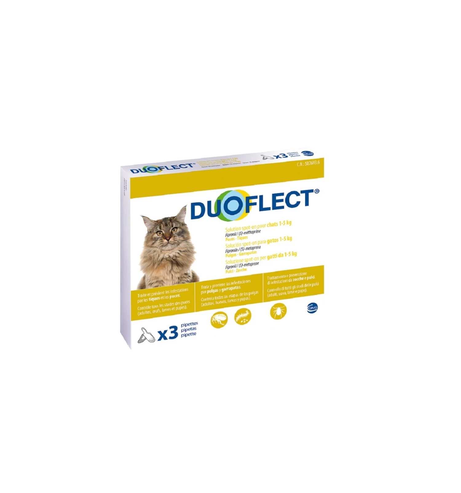 3 Pipettes Antiparasitaires DUOFLECT 1 3 Pipettes Antiparasitaires DUOFLECT