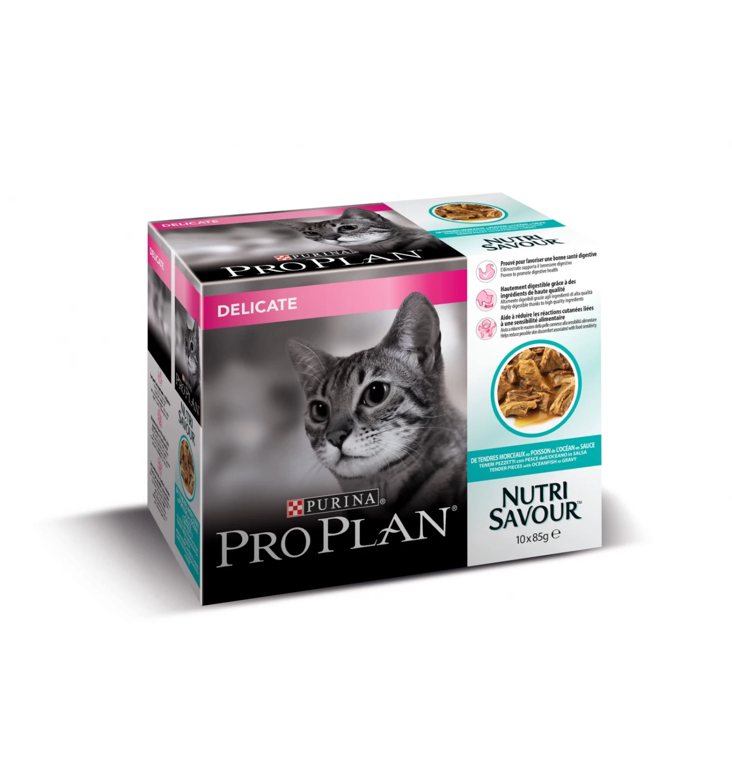 Purina Pro Plan - Nutrisavour DELICATE En Sauce Poisson De L'océan 1 Purina Pro Plan - Nutrisavour DELICATE En Sauce Poisson De L'océan