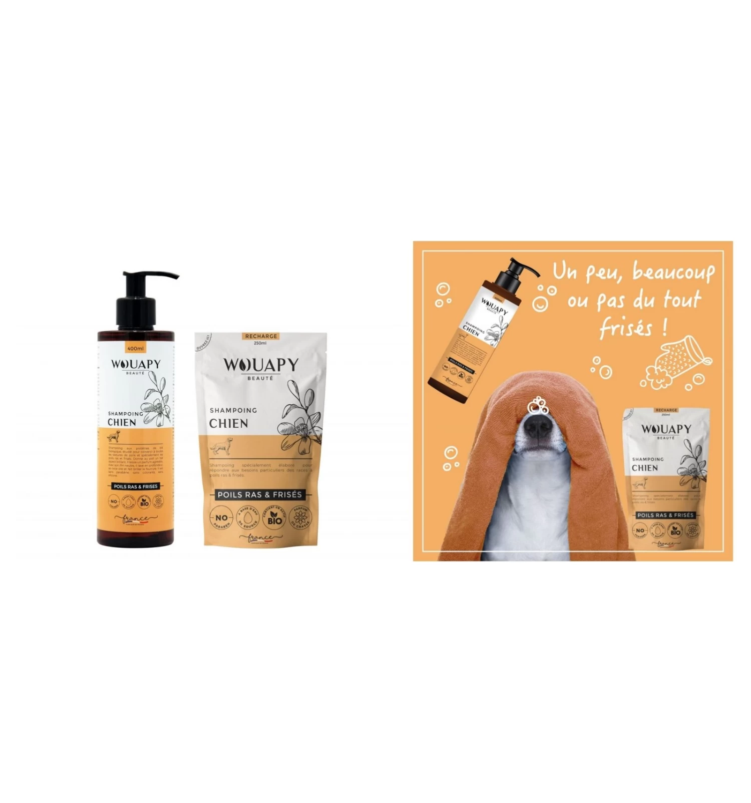 Wouapy - Shampoing Chien (poils Ras Et Frisés) 1 Wouapy - Shampoing Chien (poils Ras Et Frisés)